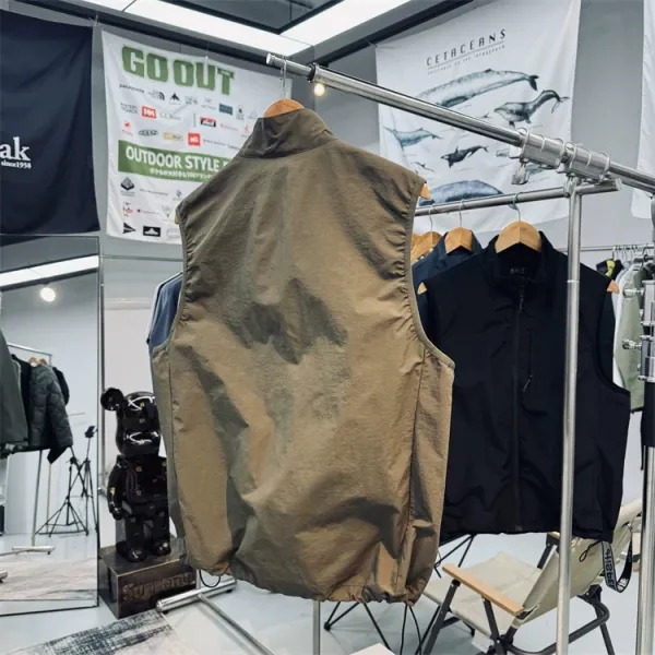 Design Cetaceans Outdoor Vest Khaki Vest Outerwear.vest - 14