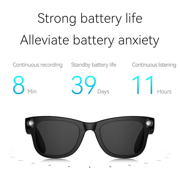 Apple Vision Pro Style Smart Glasses Black Eyewear - 39