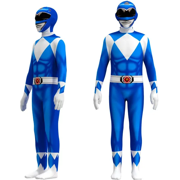 Design Mighty Morphin Power Rangers Green Ranger Costume Full Body Suit Clothing - 6