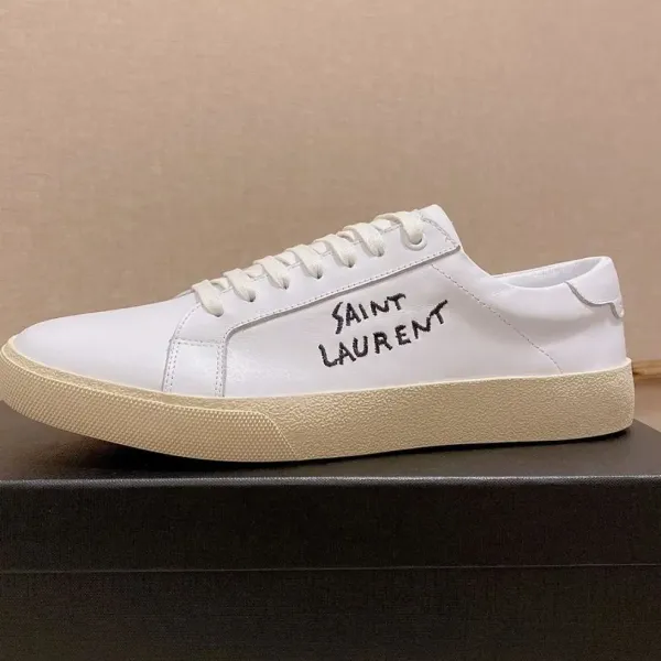Saint Laurent SL / 10 White Leather Sneakers - 11