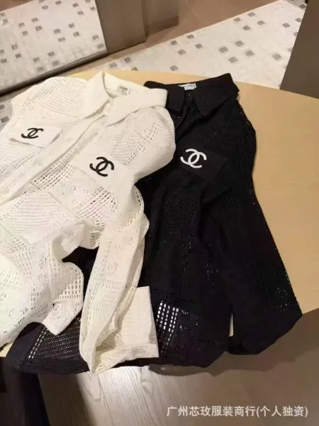 Chanel Laser-Cut Mesh Shirt Black - 2
