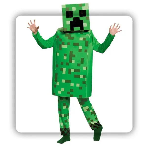 Design Minecraft Creeper Costume Set Green Activewear Sets - 9