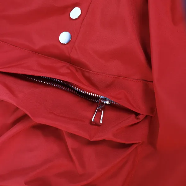 Design Cargo Shorts Red with Patch and Snap Details - 5