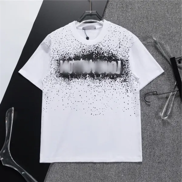 Design Splatter Print Graphic T-Shirt White - 1
