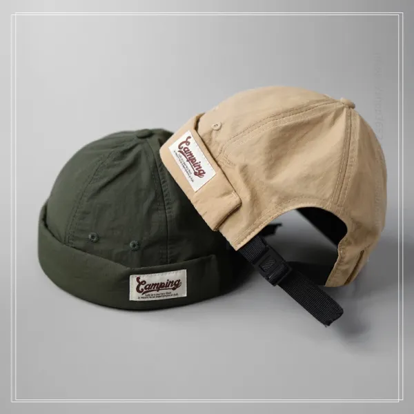 Design Camping Cap Black Fisherman Hat Hats - 7