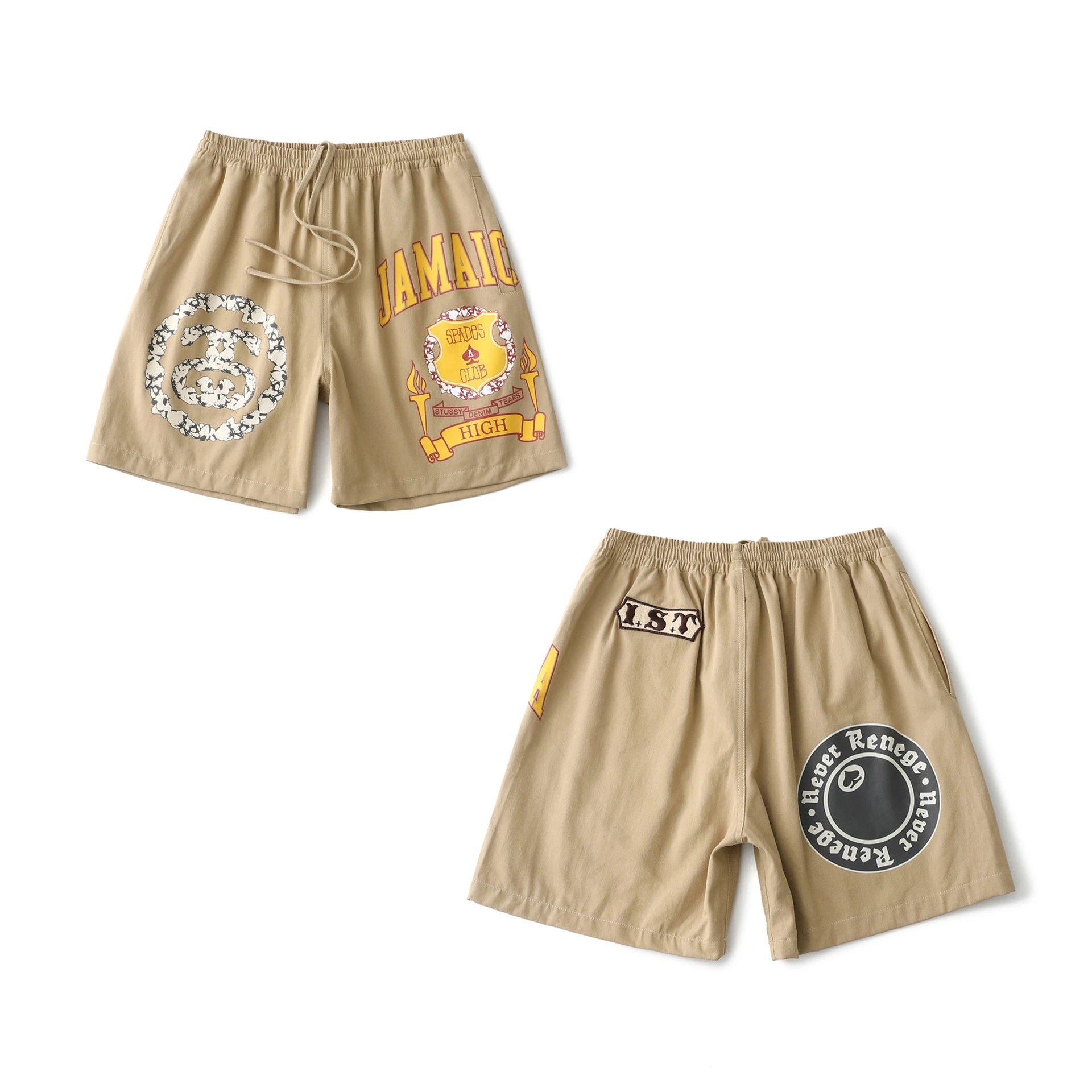 Stussy x Denim Tears Jamaica High Shorts Beige - 4