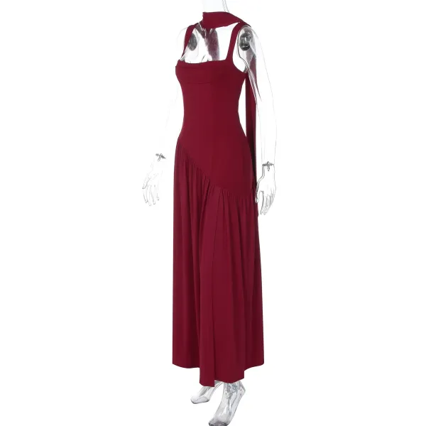 Design High-Neck Slit Gown Navy Formal Dress - 23