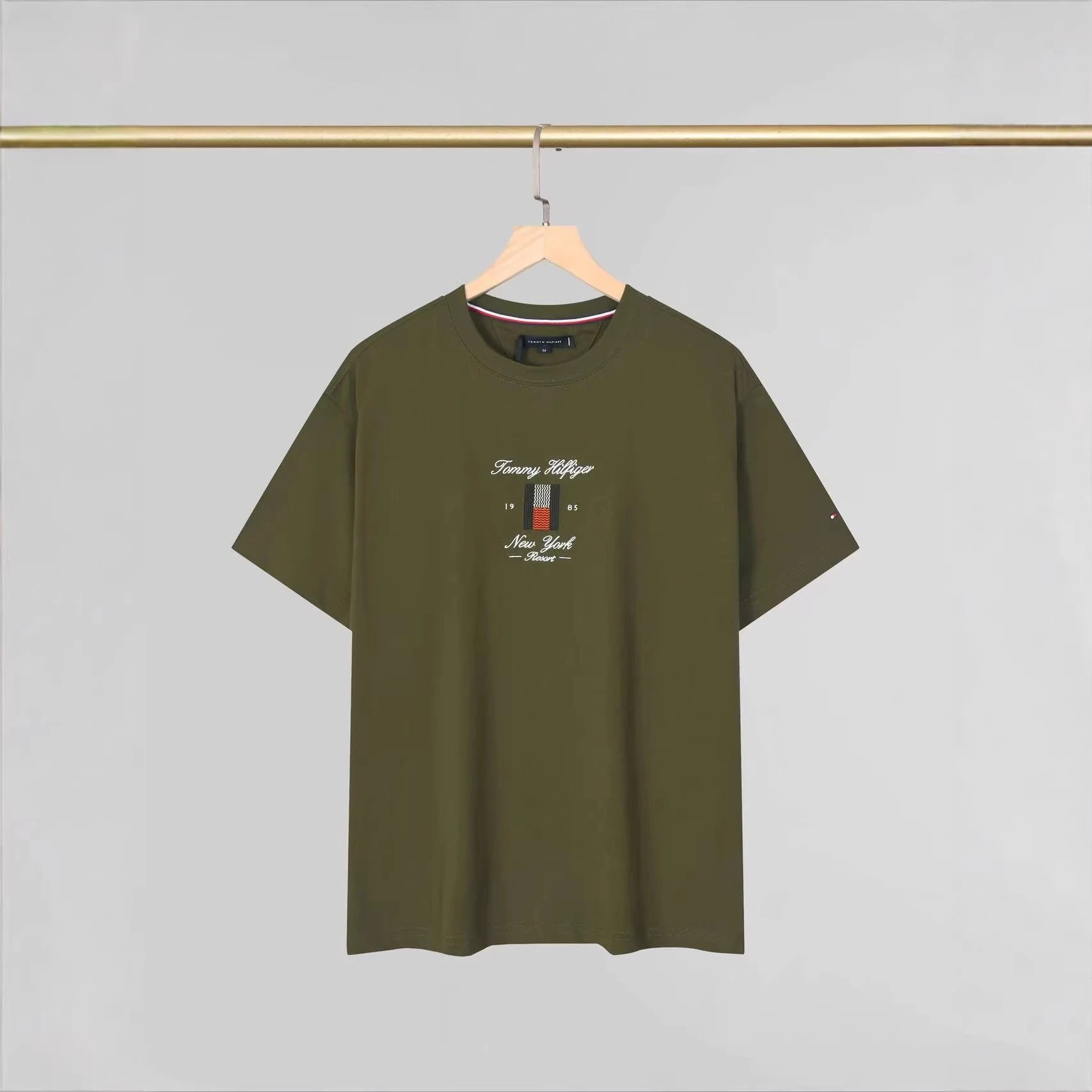 Tommy Hilfiger New York Resort Olive Green Classic Crewneck T-Shirt