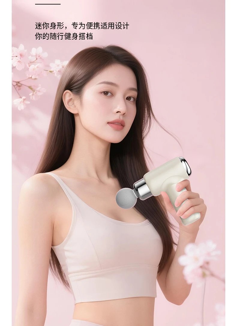 Design Portable Facial Massager Pink with Interchangeable Heads Electronics - 13