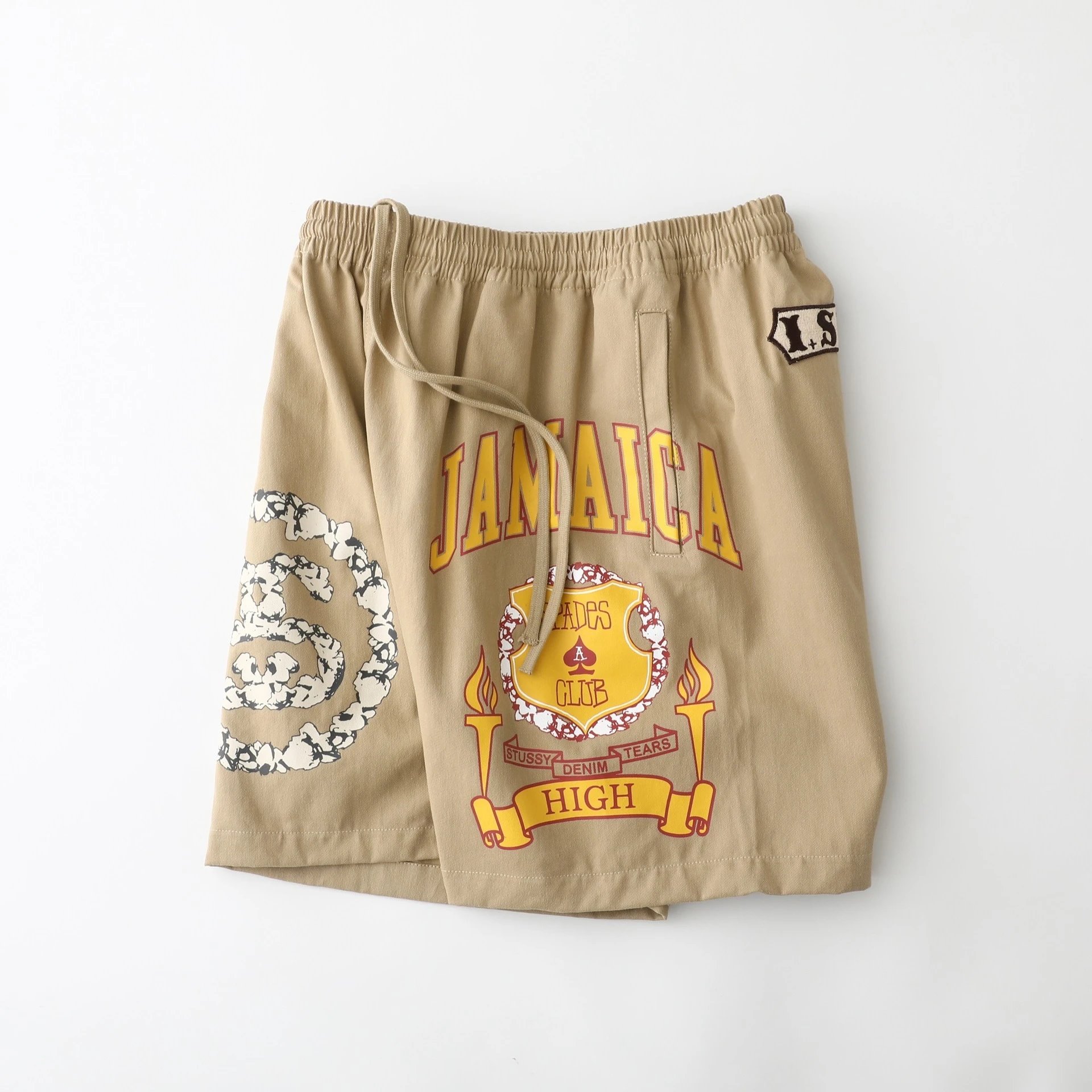 Stussy x Denim Tears Jamaica High Shorts Beige - 7
