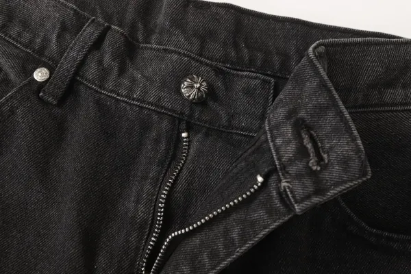 Chrome Hearts Cross Logo Denim Shorts Black - 27