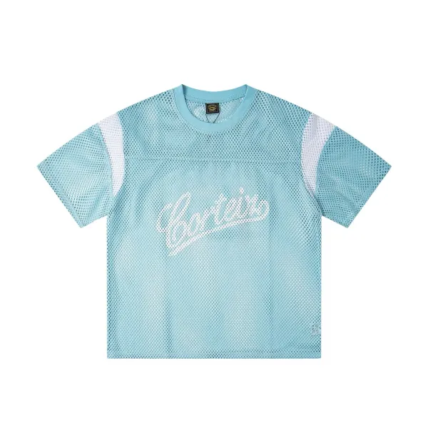 Corteiz Mesh Jersey Yellow Black Tops - 17