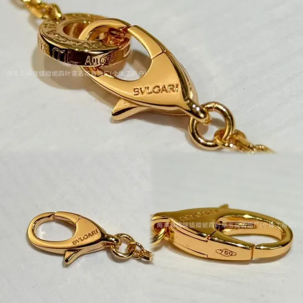 Bvlgari B.zero1 Fan Charm Bracelet Gold White Mother-of-Pearl Bracelet Jewelry - 14