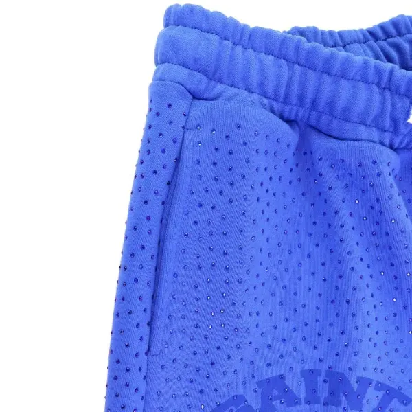 Design Perforated Mesh Shorts Blue - 19