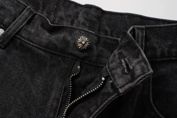 Chrome Hearts Cross Logo Denim Shorts Black - 47