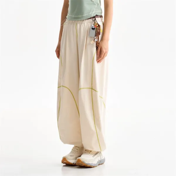 Design Baggy Cargo Pants Purple with Reflective Stitching - 12