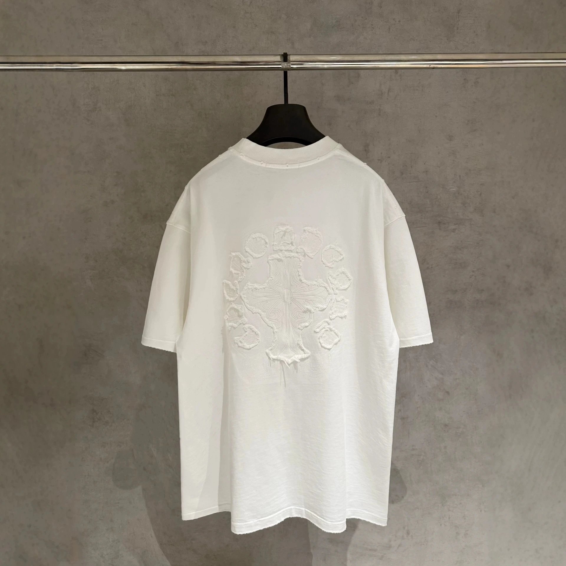 Chrome Hearts Cross Embroidered Black Oversized T-Shirt