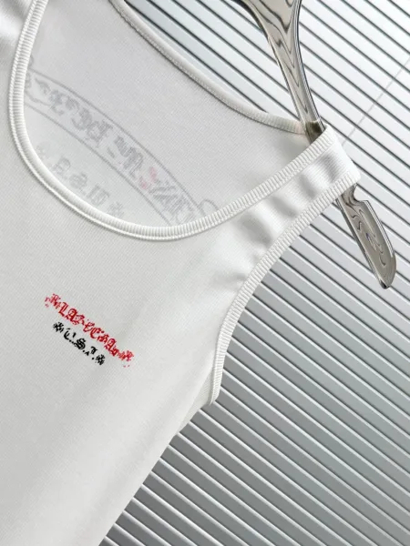 Design The Rolling Stones x Unknown Brand Lips Print White Vest Top - 10