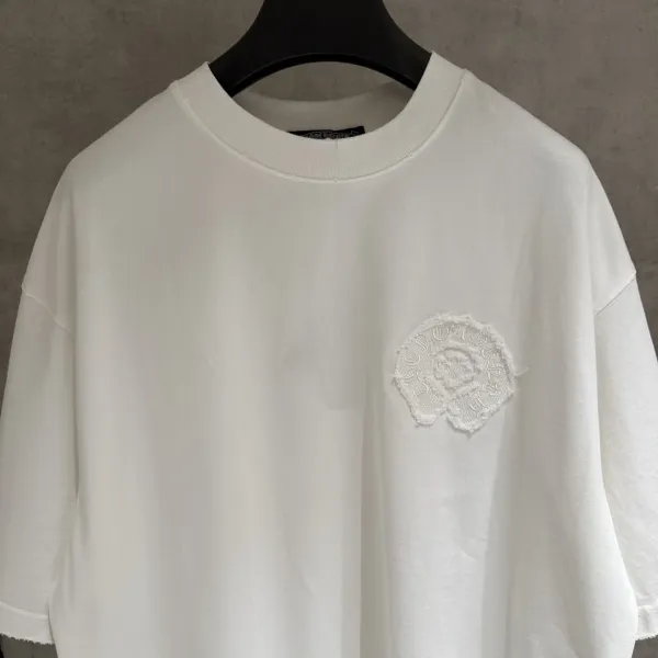 Chrome Hearts Cross Embroidered Distressed Black T-Shirt - 6
