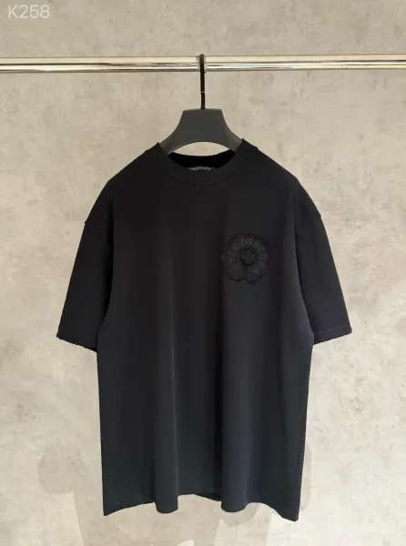 Chrome Hearts Cross Embroidered Distressed Black T-Shirt - 12