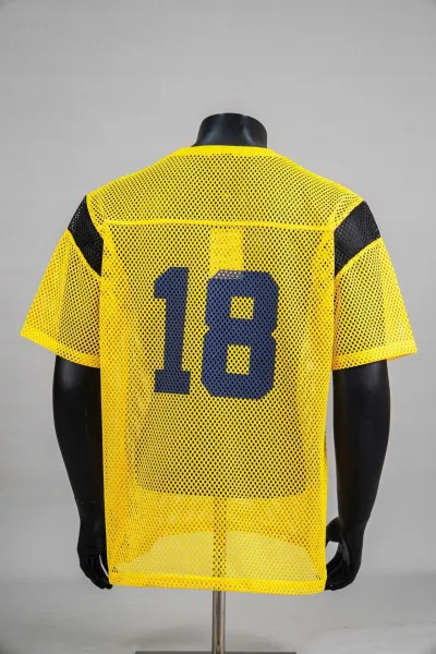 Corteiz Mesh Jersey Yellow Black Tops - 25