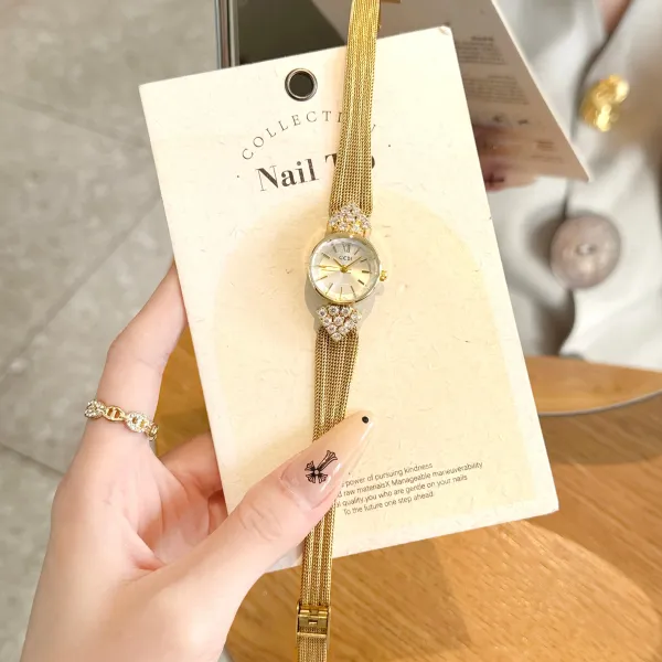 Design GEDI Crystal-Embellished Mesh Strap Watch Gold Watches - 1
