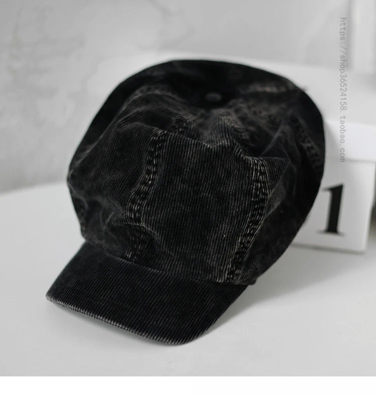Design Corduroy Newsboy Cap Olive Green Hat - 14