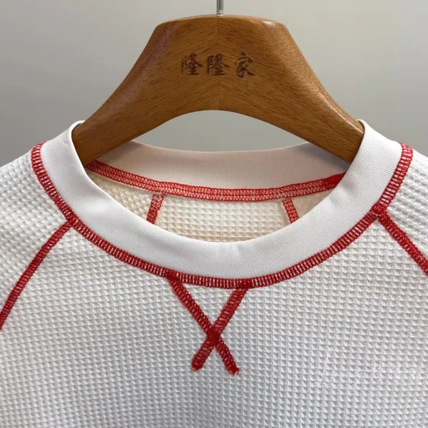 Design Waffle-Knit Base Layer Top Red - 17