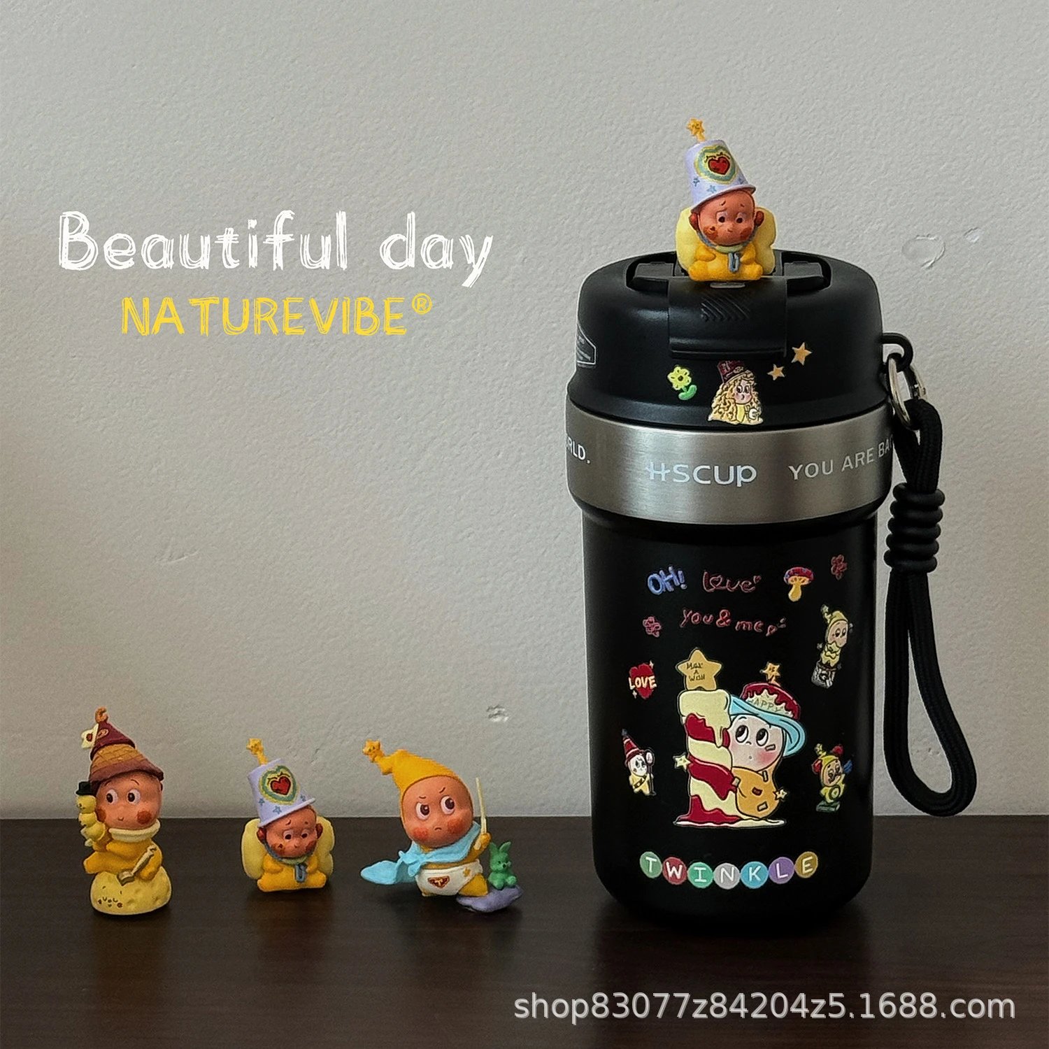 Design HSCUP x NATUREVIBE Twinkle Series Black Insulated Travel Mug Electronics