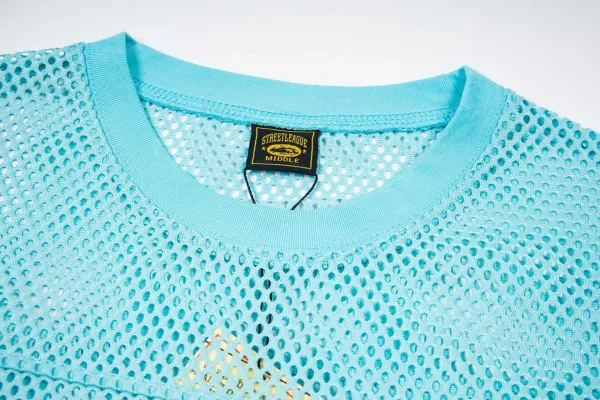 Corteiz Mesh Jersey Yellow Black Tops - 31