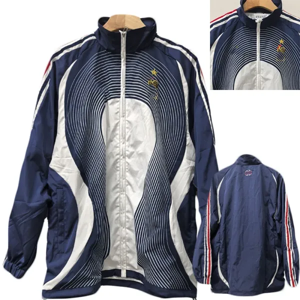 AFA Track Jacket Light Gray with Black Trim Outerwear - 7
