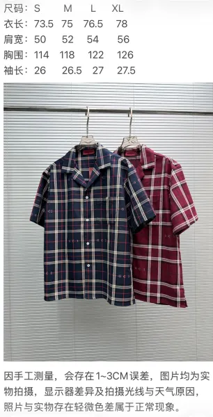 Gucci Plaid Sleep Set Navy and Burgundy Sleepwear - 2