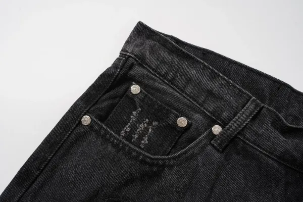 Chrome Hearts Cross Logo Denim Shorts Black - 44
