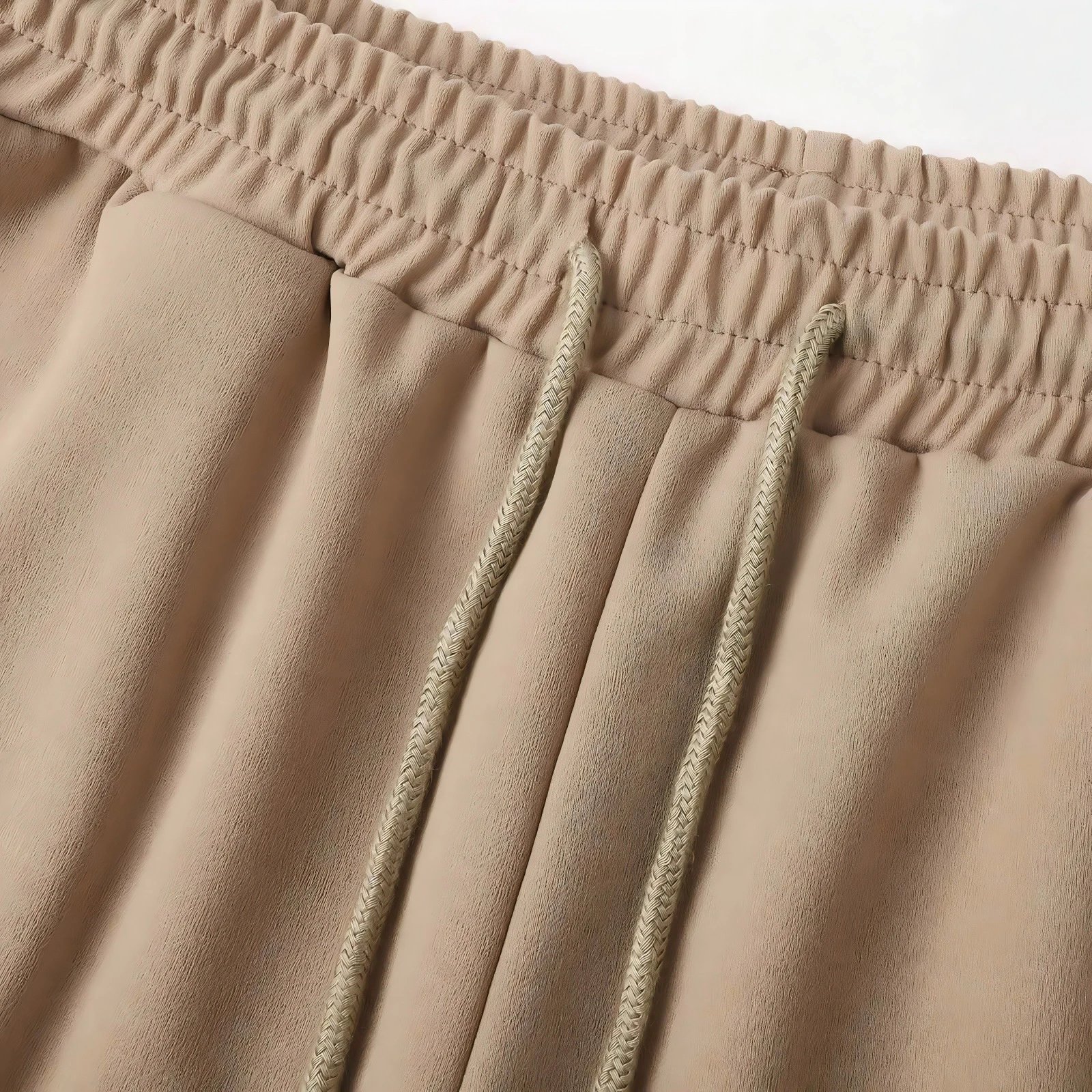 Design Relaxed Fit Cropped T-Shirt and Wide-Leg Pants Set Olive - 44