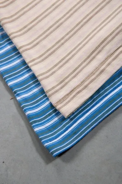 Design Striped Crewneck Sweater Beige Multicolor - 13