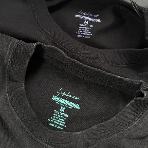 Yohji Yamamoto x Neighborhood Collaboration Graphic Tee Charcoal Gray T-Shirt - 31