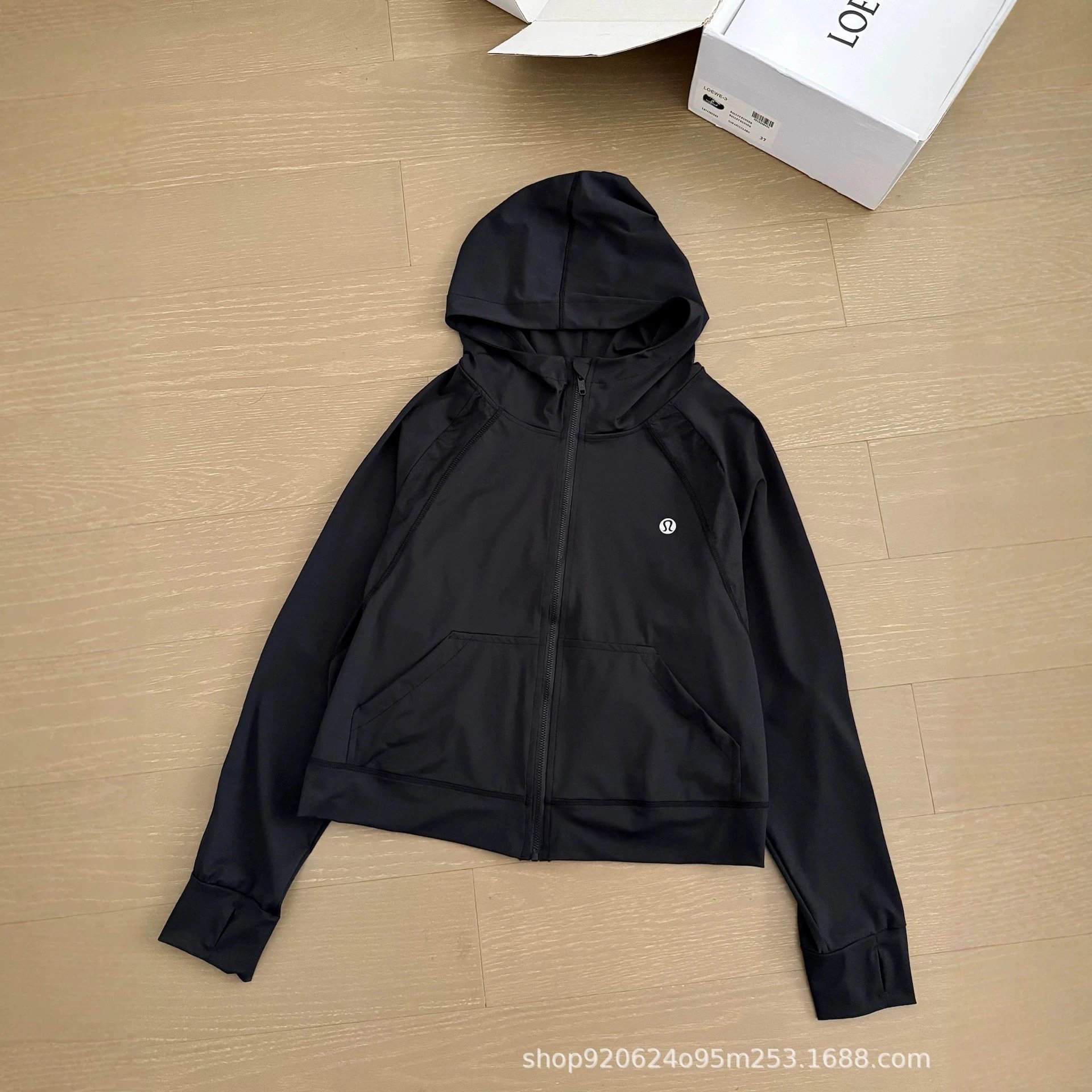 Lululemon Define Hooded White Black Sporty Jacket