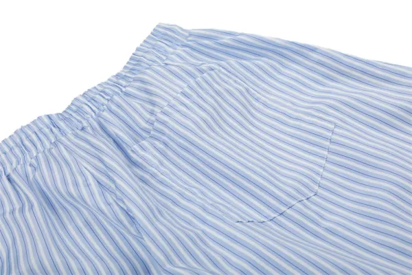 Design Wide-Leg Striped Pants with Embroidered Motifs Blue - 16