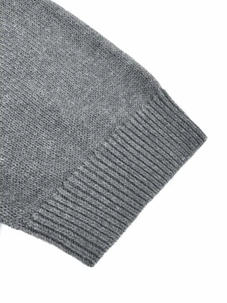 Prada PAD Milano Knit Short-Sleeve Sweater Gray - 7