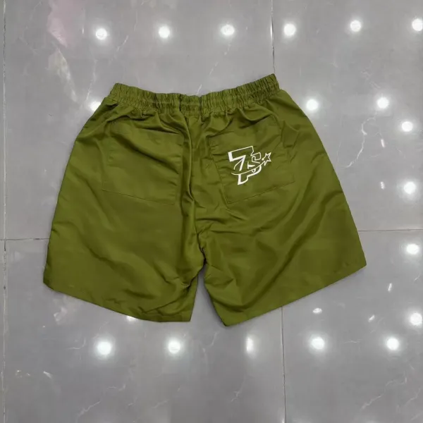 Design Triple Sevens Logo Print Nylon Shorts Gray Shorts - 22