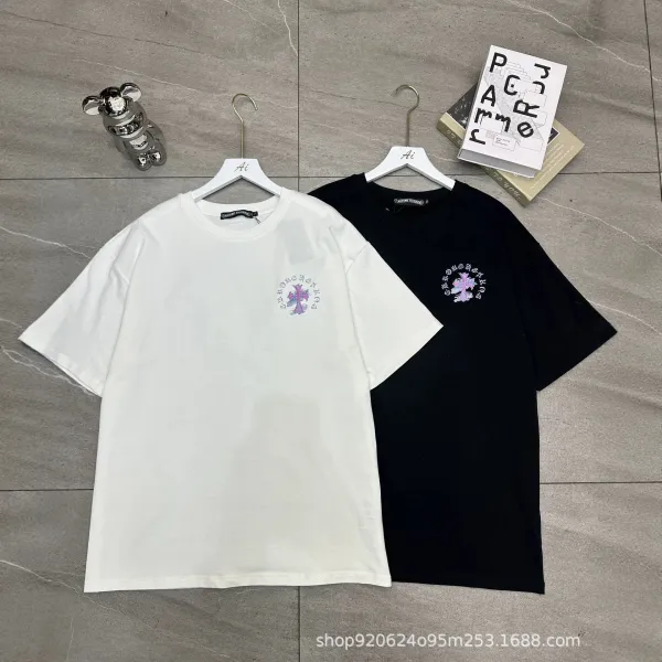 Chrome Hearts Cross Logo Embroidered T-Shirt White and Black - 1