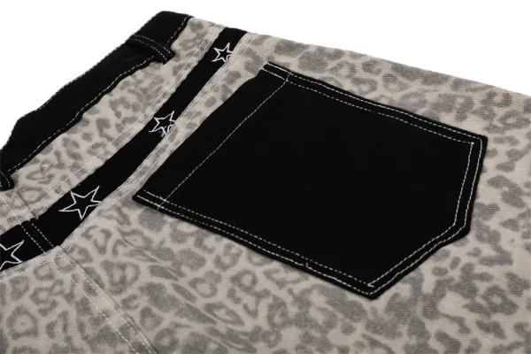 Moose Knuckles Star Leopard Print Denim Shorts - 14