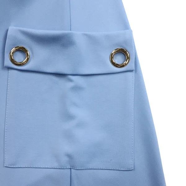 Design Trench-Style Wrap Dress in Navy with Belt - 48