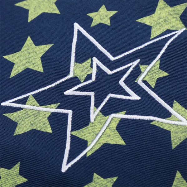 Design Star Print Denim Shorts Navy - 12