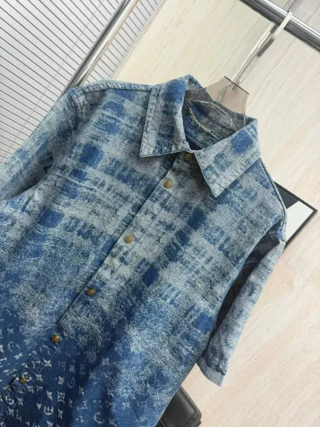 Louis Vuitton Monogram Denim Shirt Blue - 8