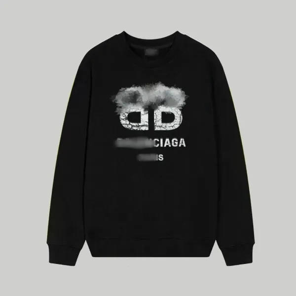 Design AOAIOK Graphic Print Black Hoodie - 6