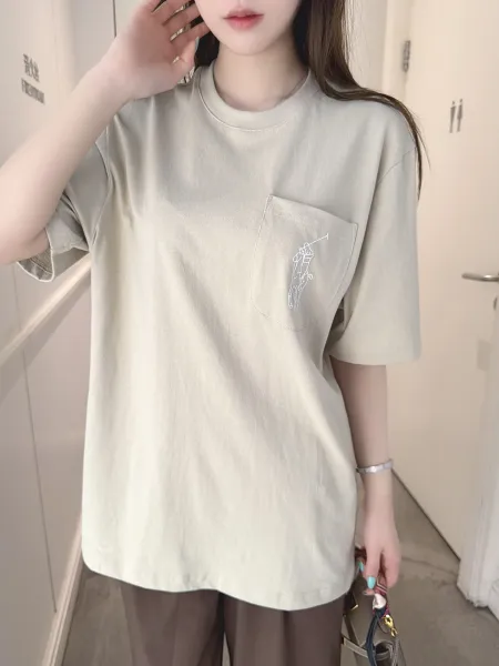 Polo Ralph Lauren Outline Pony Pocket T-Shirt Beige - 39