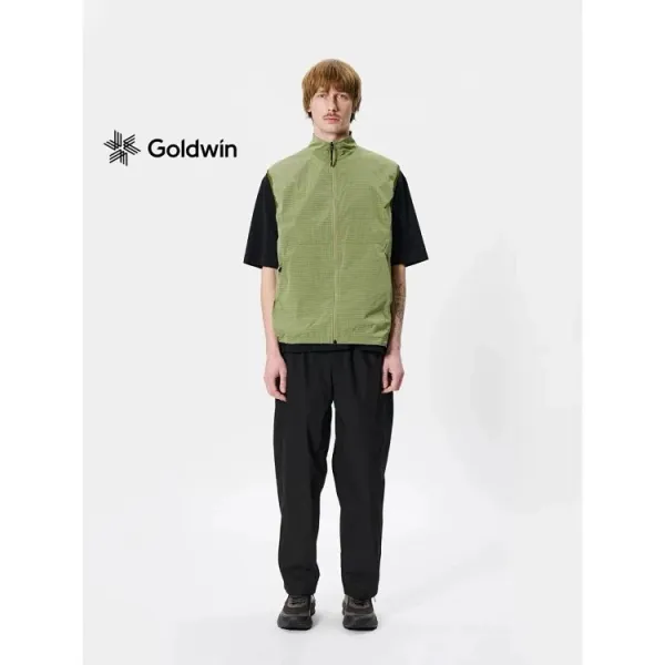 Design Goldwin Grid Tech Vest Olive Green Vest Outerwear.vest - 10