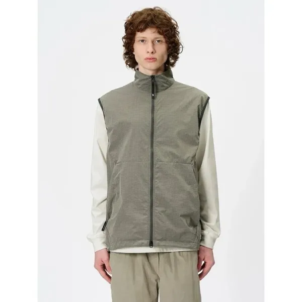 Design Goldwin Grid Tech Vest Olive Green Vest Outerwear.vest - 13