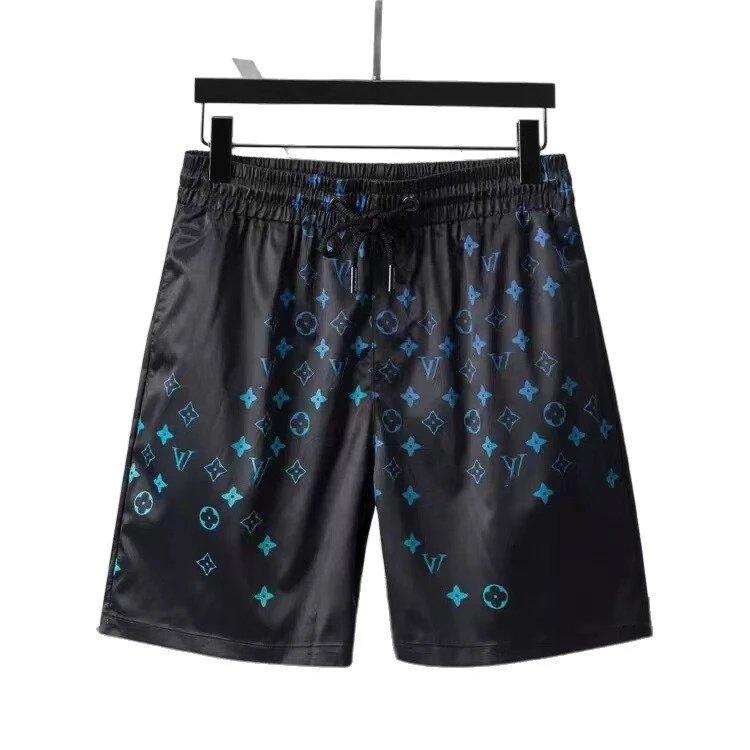 Dolce &amp; Gabbana Printed Blue White Black Patterned Swim Shorts